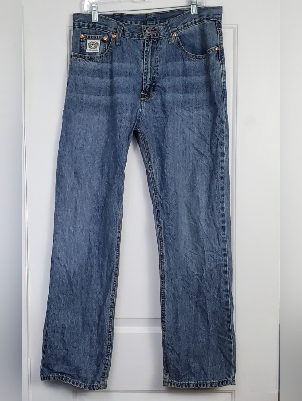 Cinch Mens White Label 003 Rigid Med Stone Denim Jeans - Size 35x36 - GUC
